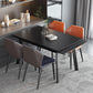 Industrial Rectangle Shape Table Black Sintered Stone Dining Table with 4 Legs Base Clearhalo ' dining_table' 'Dining Tables & Seating' 'Dining Tables' 'furn' 'furn_dining_table' 'Furniture' 'furniture_dining_table' 'Kitchen & Dining Furniture' 'kitchen&dining_furn' 'kitchen' 'kitchen_dining_table' 4156878