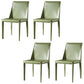 Modern Style Leather Dining Chairs Armless Solid Back Side Chairs for Kitchen Green 4 Piece Set Clearhalo ' kitchen&dining_furn' 'Dining Chairs' 'Dining Tables & Seating' 'dining_chair' 'furn' 'furn_dining_chair' 'Furniture' 'furniture_dining_chair' 'Kitchen & Dining Furniture' 'kitchen' 4156905
