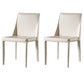 Modern Style Leather Dining Chairs Armless Solid Back Side Chairs for Kitchen White 2 Piece Set Clearhalo ' kitchen&dining_furn' 'Dining Chairs' 'Dining Tables & Seating' 'dining_chair' 'furn' 'furn_dining_chair' 'Furniture' 'furniture_dining_chair' 'Kitchen & Dining Furniture' 'kitchen' 4156908