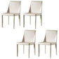 Modern Style Leather Dining Chairs Armless Solid Back Side Chairs for Kitchen White 4 Piece Set Clearhalo ' kitchen&dining_furn' 'Dining Chairs' 'Dining Tables & Seating' 'dining_chair' 'furn' 'furn_dining_chair' 'Furniture' 'furniture_dining_chair' 'Kitchen & Dining Furniture' 'kitchen' 4156909