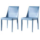 Modern Style Leather Dining Chairs Armless Solid Back Side Chairs for Kitchen Blue 2 Piece Set Clearhalo ' kitchen&dining_furn' 'Dining Chairs' 'Dining Tables & Seating' 'dining_chair' 'furn' 'furn_dining_chair' 'Furniture' 'furniture_dining_chair' 'Kitchen & Dining Furniture' 'kitchen' 4156911