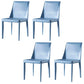 Modern Style Leather Dining Chairs Armless Solid Back Side Chairs for Kitchen Blue 4 Piece Set Clearhalo ' kitchen&dining_furn' 'Dining Chairs' 'Dining Tables & Seating' 'dining_chair' 'furn' 'furn_dining_chair' 'Furniture' 'furniture_dining_chair' 'Kitchen & Dining Furniture' 'kitchen' 4156912