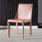 Modern Style Leather Dining Chairs Armless Solid Back Side Chairs for Kitchen Pink 1 Piece Clearhalo ' kitchen&dining_furn' 'Dining Chairs' 'Dining Tables & Seating' 'dining_chair' 'furn' 'furn_dining_chair' 'Furniture' 'furniture_dining_chair' 'Kitchen & Dining Furniture' 'kitchen' 4156913