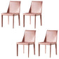 Modern Style Leather Dining Chairs Armless Solid Back Side Chairs for Kitchen Pink 4 Piece Set Clearhalo ' kitchen&dining_furn' 'Dining Chairs' 'Dining Tables & Seating' 'dining_chair' 'furn' 'furn_dining_chair' 'Furniture' 'furniture_dining_chair' 'Kitchen & Dining Furniture' 'kitchen' 4156915