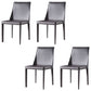 Modern Style Leather Dining Chairs Armless Solid Back Side Chairs for Kitchen Grey 4 Piece Set Clearhalo ' kitchen&dining_furn' 'Dining Chairs' 'Dining Tables & Seating' 'dining_chair' 'furn' 'furn_dining_chair' 'Furniture' 'furniture_dining_chair' 'Kitchen & Dining Furniture' 'kitchen' 4156921