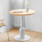 Metal Industrial Dining Table Wood Top Indoor Table with Pedestal Base Clearhalo ' dining_table' 'Dining Tables & Seating' 'Dining Tables' 'furn' 'furn_dining_table' 'Furniture' 'furniture_dining_table' 'Kitchen & Dining Furniture' 'kitchen&dining_furn' 'kitchen' 'kitchen_dining_table' 4156927