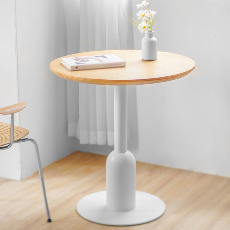 Metal Industrial Dining Table Wood Top Indoor Table with Pedestal Base Clearhalo ' dining_table' 'Dining Tables & Seating' 'Dining Tables' 'furn' 'furn_dining_table' 'Furniture' 'furniture_dining_table' 'Kitchen & Dining Furniture' 'kitchen&dining_furn' 'kitchen' 'kitchen_dining_table' 4156927