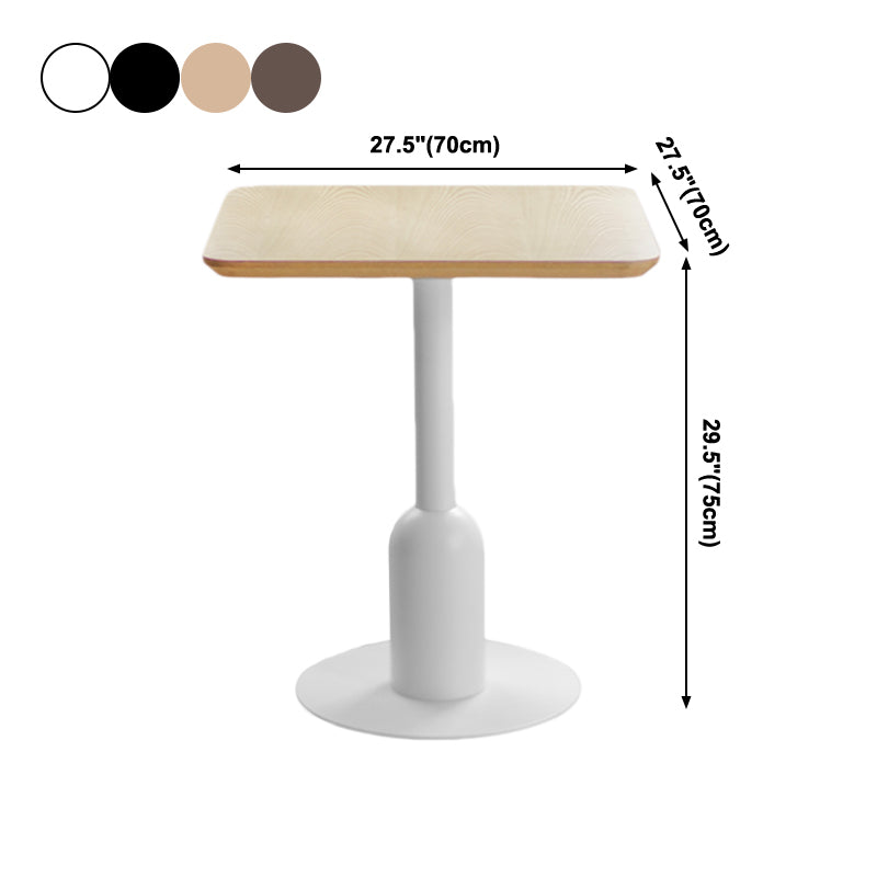 Metal Industrial Dining Table Wood Top Indoor Table with Pedestal Base Clearhalo ' dining_table' 'Dining Tables & Seating' 'Dining Tables' 'furn' 'furn_dining_table' 'Furniture' 'furniture_dining_table' 'Kitchen & Dining Furniture' 'kitchen&dining_furn' 'kitchen' 'kitchen_dining_table' 4156951