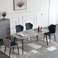 Sintered Stone Dining Table Simplicity Style 4 Legs Carbon Steel Base Rectangle Table for Home Clearhalo ' dining_table' 'Dining Tables & Seating' 'Dining Tables' 'furn' 'furn_dining_table' 'Furniture' 'furniture_dining_table' 'Kitchen & Dining Furniture' 'kitchen&dining_furn' 'kitchen' 'kitchen_dining_table' 4159081