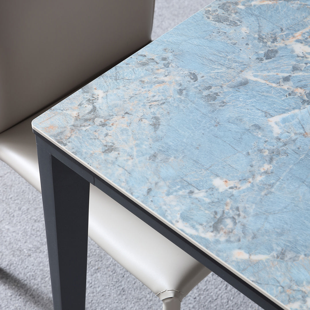 Simple Style Sintered Stone Table 4 Legs Aviation Aluminum Base Rectangle Table for Home Clearhalo ' dining_table' 'Dining Tables & Seating' 'Dining Tables' 'furn' 'furn_dining_table' 'Furniture' 'furniture_dining_table' 'Kitchen & Dining Furniture' 'kitchen&dining_furn' 'kitchen' 'kitchen_dining_table' 4159100