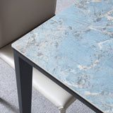 Simple Style Sintered Stone Table 4 Legs Aviation Aluminum Base Rectangle Table for Home Clearhalo ' dining_table' 'Dining Tables & Seating' 'Dining Tables' 'furn' 'furn_dining_table' 'Furniture' 'furniture_dining_table' 'Kitchen & Dining Furniture' 'kitchen&dining_furn' 'kitchen' 'kitchen_dining_table' 4159100