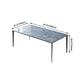 Simple Style Sintered Stone Table 4 Legs Aviation Aluminum Base Rectangle Table for Home Clearhalo ' dining_table' 'Dining Tables & Seating' 'Dining Tables' 'furn' 'furn_dining_table' 'Furniture' 'furniture_dining_table' 'Kitchen & Dining Furniture' 'kitchen&dining_furn' 'kitchen' 'kitchen_dining_table' 4159103