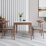 Rectangle Mid-Century Modern Dining Table White Sintered Stone Table with 4 Ash Solid Wood Legs Clearhalo ' dining_table' 'Dining Tables & Seating' 'Dining Tables' 'furn' 'furn_dining_table' 'Furniture' 'furniture_dining_table' 'Kitchen & Dining Furniture' 'kitchen&dining_furn' 'kitchen' 'kitchen_dining_table' 4159108