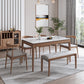 Rectangle Mid-Century Modern Dining Table White Sintered Stone Table with 4 Ash Solid Wood Legs Clearhalo ' dining_table' 'Dining Tables & Seating' 'Dining Tables' 'furn' 'furn_dining_table' 'Furniture' 'furniture_dining_table' 'Kitchen & Dining Furniture' 'kitchen&dining_furn' 'kitchen' 'kitchen_dining_table' 4159109