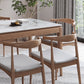 Rectangle Mid-Century Modern Dining Table White Sintered Stone Table with 4 Ash Solid Wood Legs Clearhalo ' dining_table' 'Dining Tables & Seating' 'Dining Tables' 'furn' 'furn_dining_table' 'Furniture' 'furniture_dining_table' 'Kitchen & Dining Furniture' 'kitchen&dining_furn' 'kitchen' 'kitchen_dining_table' 4159113