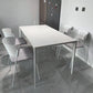 Modern Style Sintered Stone Table 4 Legs Base Rectangle Table for Home Clearhalo ' dining_table' 'Dining Tables & Seating' 'Dining Tables' 'Furniture' 'furniture_dining_table' 'Kitchen & Dining Furniture' 'kitchen&dining_furn' 'kitchen' 'kitchen_dining_table' 4159129