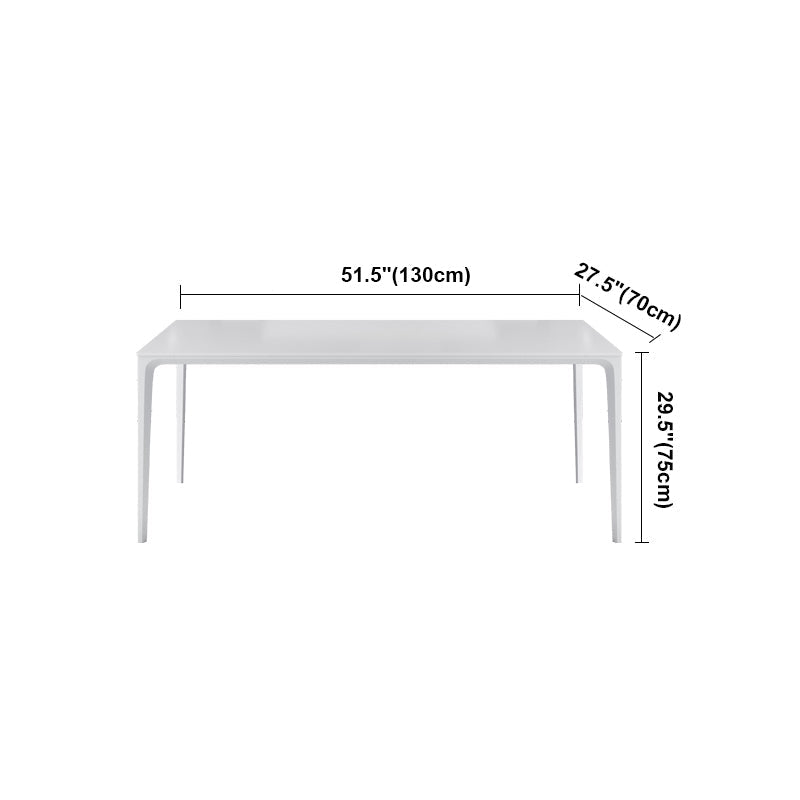 Modern Style Sintered Stone Table 4 Legs Base Rectangle Table for Home Clearhalo ' dining_table' 'Dining Tables & Seating' 'Dining Tables' 'Furniture' 'furniture_dining_table' 'Kitchen & Dining Furniture' 'kitchen&dining_furn' 'kitchen' 'kitchen_dining_table' 4159131