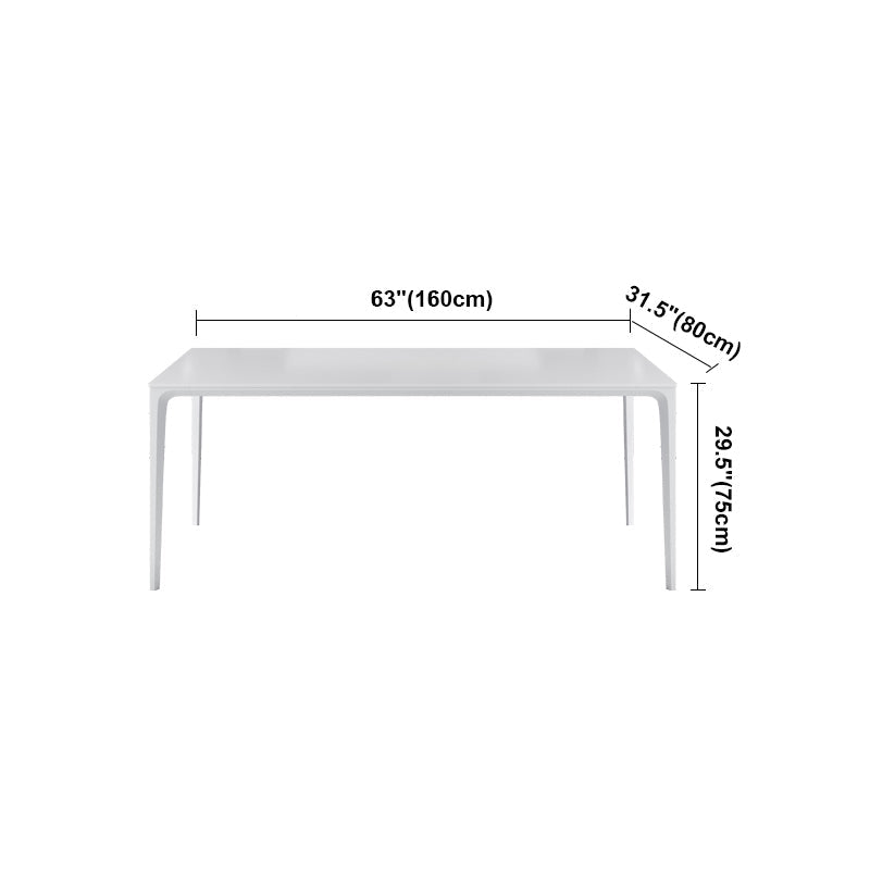 Modern Style Sintered Stone Table 4 Legs Base Rectangle Table for Home Clearhalo ' dining_table' 'Dining Tables & Seating' 'Dining Tables' 'Furniture' 'furniture_dining_table' 'Kitchen & Dining Furniture' 'kitchen&dining_furn' 'kitchen' 'kitchen_dining_table' 4159133