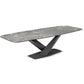Rectangle Contemporary Dining Room Table Sintered Stone Table with Black Pedestal Base Black Without Chairs Clearhalo ' dining_table' 'Dining Tables & Seating' 'Dining Tables' 'furn' 'furn_dining_table' 'Furniture' 'furniture_dining_table' 'Kitchen & Dining Furniture' 'kitchen&dining_furn' 'kitchen' 'kitchen_dining_table' 4159139