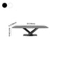Rectangle Contemporary Dining Room Table Sintered Stone Table with Black Pedestal Base Clearhalo ' dining_table' 'Dining Tables & Seating' 'Dining Tables' 'furn' 'furn_dining_table' 'Furniture' 'furniture_dining_table' 'Kitchen & Dining Furniture' 'kitchen&dining_furn' 'kitchen' 'kitchen_dining_table' 4159140