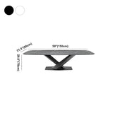 Rectangle Contemporary Dining Room Table Sintered Stone Table with Black Pedestal Base Clearhalo ' dining_table' 'Dining Tables & Seating' 'Dining Tables' 'furn' 'furn_dining_table' 'Furniture' 'furniture_dining_table' 'Kitchen & Dining Furniture' 'kitchen&dining_furn' 'kitchen' 'kitchen_dining_table' 4159141