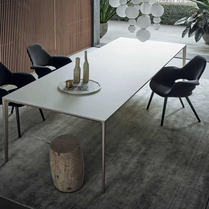 Modern Style Sintered Stone Table 4 Legs Aviation Aluminum Base Rectangle Table for Home Clearhalo ' dining_table' 'Dining Tables & Seating' 'Dining Tables' 'furn' 'furn_dining_table' 'Furniture' 'furniture_dining_table' 'Kitchen & Dining Furniture' 'kitchen&dining_furn' 'kitchen' 'kitchen_dining_table' 4159145