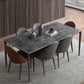 Simple Style Sintered Stone Table 4 Legs Aluminum Base Rectangle Table for Home Clearhalo ' dining_table' 'Dining Tables & Seating' 'Dining Tables' 'Furniture' 'furniture_dining_table' 'Kitchen & Dining Furniture' 'kitchen&dining_furn' 'kitchen' 'kitchen_dining_table' 4159172