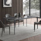 Simple Style Sintered Stone Table 4 Legs Aluminum Base Rectangle Table for Home Clearhalo ' dining_table' 'Dining Tables & Seating' 'Dining Tables' 'Furniture' 'furniture_dining_table' 'Kitchen & Dining Furniture' 'kitchen&dining_furn' 'kitchen' 'kitchen_dining_table' 4159177