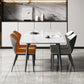Modern Style White Dining Table Rectangle Sintered Stone Drop-Leaf Dining Table with 4 Legs Clearhalo ' dining_table' 'Dining Tables & Seating' 'Dining Tables' 'furn' 'furn_dining_table' 'Furniture' 'furniture_dining_table' 'Kitchen & Dining Furniture' 'kitchen&dining_furn' 'kitchen' 'kitchen_dining_table' 4159199