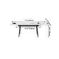 Modern Style White Dining Table Rectangle Sintered Stone Drop-Leaf Dining Table with 4 Legs Clearhalo ' dining_table' 'Dining Tables & Seating' 'Dining Tables' 'furn' 'furn_dining_table' 'Furniture' 'furniture_dining_table' 'Kitchen & Dining Furniture' 'kitchen&dining_furn' 'kitchen' 'kitchen_dining_table' 4159208