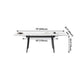 Modern Style White Dining Table Rectangle Sintered Stone Drop-Leaf Dining Table with 4 Legs Clearhalo ' dining_table' 'Dining Tables & Seating' 'Dining Tables' 'furn' 'furn_dining_table' 'Furniture' 'furniture_dining_table' 'Kitchen & Dining Furniture' 'kitchen&dining_furn' 'kitchen' 'kitchen_dining_table' 4159209
