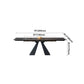 Modern Style Gray Dining Table Rectangle Sintered Stone Dining Table with Black Frame Clearhalo ' dining_table' 'Dining Tables & Seating' 'Dining Tables' 'furn' 'furn_dining_table' 'Furniture' 'furniture_dining_table' 'Kitchen & Dining Furniture' 'kitchen&dining_furn' 'kitchen' 'kitchen_dining_table' 4159219