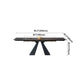 Modern Style Gray Dining Table Rectangle Sintered Stone Dining Table with Black Frame Clearhalo ' dining_table' 'Dining Tables & Seating' 'Dining Tables' 'furn' 'furn_dining_table' 'Furniture' 'furniture_dining_table' 'Kitchen & Dining Furniture' 'kitchen&dining_furn' 'kitchen' 'kitchen_dining_table' 4159220