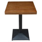 Industrial Style Dining Table Home Kitchen Dinner Room Furniture with Metal Base Square Brown-Black Without Chairs Clearhalo ' dining_table' 'Dining Tables & Seating' 'Dining Tables' 'furn' 'furn_dining_table' 'Furniture' 'furniture_dining_table' 'Kitchen & Dining Furniture' 'kitchen&dining_furn' 'kitchen' 'kitchen_dining_table' 4159229