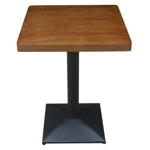 Industrial Style Dining Table Home Kitchen Dinner Room Furniture with Metal Base Square Brown-Black Without Chairs Clearhalo ' dining_table' 'Dining Tables & Seating' 'Dining Tables' 'furn' 'furn_dining_table' 'Furniture' 'furniture_dining_table' 'Kitchen & Dining Furniture' 'kitchen&dining_furn' 'kitchen' 'kitchen_dining_table' 4159229