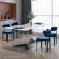 Modern Style White Dining Table Rectangle Sintered Stone Table with Acrylic Base Clearhalo ' dining_table' 'Dining Tables & Seating' 'Dining Tables' 'furn' 'furn_dining_table' 'Furniture' 'furniture_dining_table' 'Kitchen & Dining Furniture' 'kitchen&dining_furn' 'kitchen' 'kitchen_dining_table' 4159254