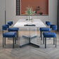 Modern Style White Dining Table Rectangle Sintered Stone Table with Acrylic Base Clearhalo ' dining_table' 'Dining Tables & Seating' 'Dining Tables' 'furn' 'furn_dining_table' 'Furniture' 'furniture_dining_table' 'Kitchen & Dining Furniture' 'kitchen&dining_furn' 'kitchen' 'kitchen_dining_table' 4159255