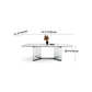 Modern Style White Dining Table Rectangle Sintered Stone Table with Acrylic Base Clearhalo ' dining_table' 'Dining Tables & Seating' 'Dining Tables' 'furn' 'furn_dining_table' 'Furniture' 'furniture_dining_table' 'Kitchen & Dining Furniture' 'kitchen&dining_furn' 'kitchen' 'kitchen_dining_table' 4159261