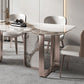 Traditional Luxury Dining Table Sintered Stone Rectangle Dining Table with Rose Gold Frame Clearhalo ' dining_table' 'Dining Tables & Seating' 'Dining Tables' 'furn' 'furn_dining_table' 'Furniture' 'furniture_dining_table' 'Kitchen & Dining Furniture' 'kitchen&dining_furn' 'kitchen' 'kitchen_dining_table' 4159280