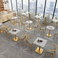Traditional Luxury Dining Table White Sintered Stone Table with Gold Metal Base Clearhalo ' dining_table' 'Dining Tables & Seating' 'Dining Tables' 'furn' 'furn_dining_table' 'Furniture' 'furniture_dining_table' 'Kitchen & Dining Furniture' 'kitchen&dining_furn' 'kitchen' 'kitchen_dining_table' 4159287