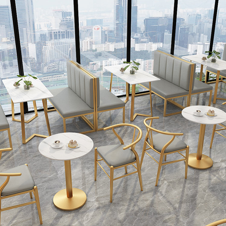 Traditional Luxury Dining Table White Sintered Stone Table with Gold Metal Base Clearhalo ' dining_table' 'Dining Tables & Seating' 'Dining Tables' 'furn' 'furn_dining_table' 'Furniture' 'furniture_dining_table' 'Kitchen & Dining Furniture' 'kitchen&dining_furn' 'kitchen' 'kitchen_dining_table' 4159292