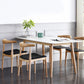 Rectangle Contemporary Dining Table White Sintered Stone Table with Ash Solid Wood Base Clearhalo ' dining_table' 'Dining Tables & Seating' 'Dining Tables' 'furn' 'furn_dining_table' 'Furniture' 'furniture_dining_table' 'Kitchen & Dining Furniture' 'kitchen&dining_furn' 'kitchen' 'kitchen_dining_table' 4159332