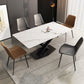 Modern Style Dining Table Rectangle Sintered Stone Dining Table with Black Frame for Home Use Clearhalo ' dining_table' 'Dining Tables & Seating' 'Dining Tables' 'furn' 'furn_dining_table' 'Furniture' 'furniture_dining_table' 'Kitchen & Dining Furniture' 'kitchen&dining_furn' 'kitchen' 'kitchen_dining_table' 4159344