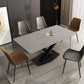 Modern Style Dining Table Rectangle Sintered Stone Dining Table with Black Frame for Home Use Gray Without Chairs Clearhalo ' dining_table' 'Dining Tables & Seating' 'Dining Tables' 'furn' 'furn_dining_table' 'Furniture' 'furniture_dining_table' 'Kitchen & Dining Furniture' 'kitchen&dining_furn' 'kitchen' 'kitchen_dining_table' 4159346