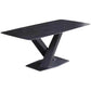 Modern Style Dining Table Rectangle Sintered Stone Dining Table with Black Frame for Home Use Black Gold Without Chairs Clearhalo ' dining_table' 'Dining Tables & Seating' 'Dining Tables' 'furn' 'furn_dining_table' 'Furniture' 'furniture_dining_table' 'Kitchen & Dining Furniture' 'kitchen&dining_furn' 'kitchen' 'kitchen_dining_table' 4159347