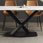 Modern Style Dining Table Rectangle Sintered Stone Dining Table with Black Frame for Home Use Clearhalo ' dining_table' 'Dining Tables & Seating' 'Dining Tables' 'furn' 'furn_dining_table' 'Furniture' 'furniture_dining_table' 'Kitchen & Dining Furniture' 'kitchen&dining_furn' 'kitchen' 'kitchen_dining_table' 4159349