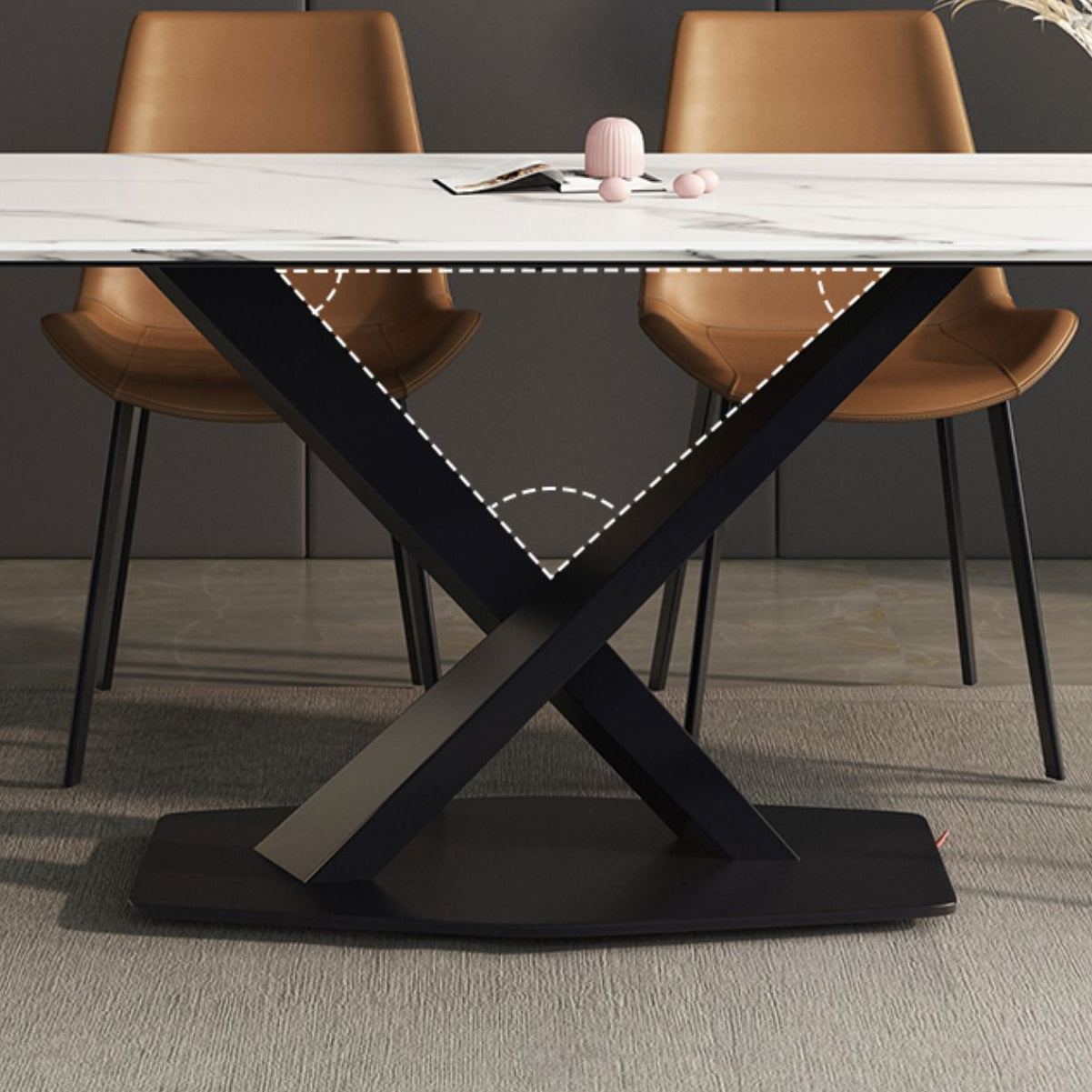 Modern Style Dining Table Rectangle Sintered Stone Dining Table with Black Frame for Home Use Clearhalo ' dining_table' 'Dining Tables & Seating' 'Dining Tables' 'furn' 'furn_dining_table' 'Furniture' 'furniture_dining_table' 'Kitchen & Dining Furniture' 'kitchen&dining_furn' 'kitchen' 'kitchen_dining_table' 4159349