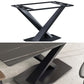 Modern Style Dining Table Rectangle Sintered Stone Dining Table with Black Frame for Home Use Clearhalo ' dining_table' 'Dining Tables & Seating' 'Dining Tables' 'furn' 'furn_dining_table' 'Furniture' 'furniture_dining_table' 'Kitchen & Dining Furniture' 'kitchen&dining_furn' 'kitchen' 'kitchen_dining_table' 4159351