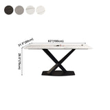 Modern Style Dining Table Rectangle Sintered Stone Dining Table with Black Frame for Home Use Clearhalo ' dining_table' 'Dining Tables & Seating' 'Dining Tables' 'furn' 'furn_dining_table' 'Furniture' 'furniture_dining_table' 'Kitchen & Dining Furniture' 'kitchen&dining_furn' 'kitchen' 'kitchen_dining_table' 4159355
