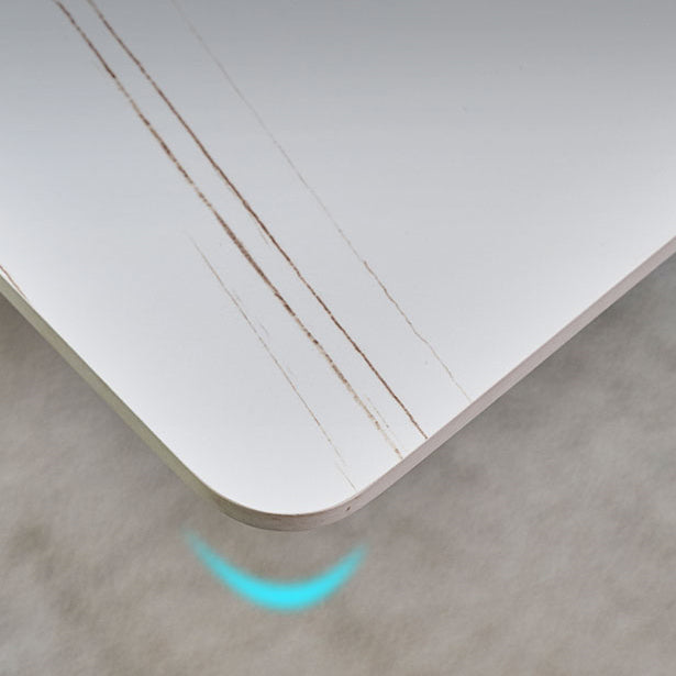 Rectangle Contemporary Dining Table Sintered Stone Table with Black Pedestal Base Clearhalo ' dining_table' 'Dining Tables & Seating' 'Dining Tables' 'furn' 'furn_dining_table' 'Furniture' 'furniture_dining_table' 'Kitchen & Dining Furniture' 'kitchen&dining_furn' 'kitchen' 'kitchen_dining_table' 4159364
